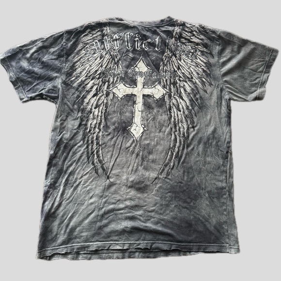 Affliction Signature series The Last Emperor y2k distressed t-shirt - Picture 2 of 7